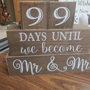 Wedding countdown sign